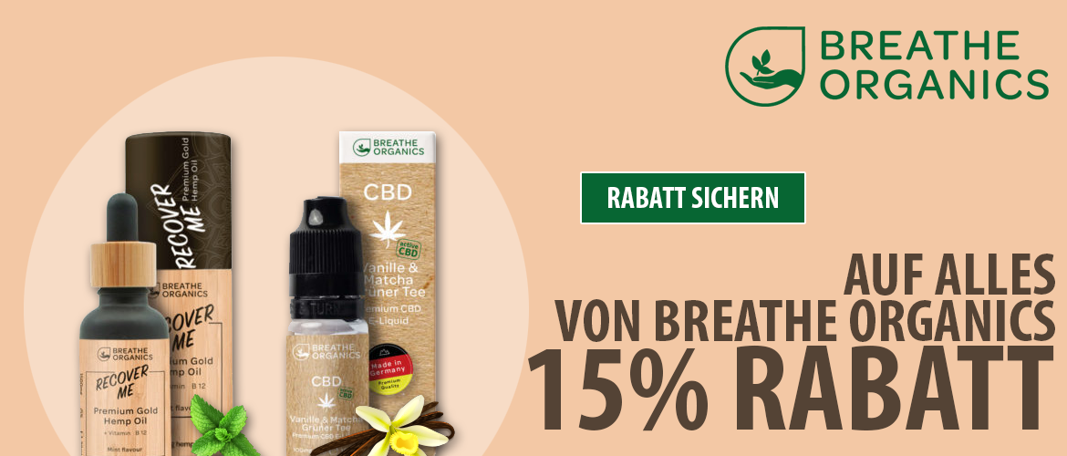 15% Rabatt Breathe Organics