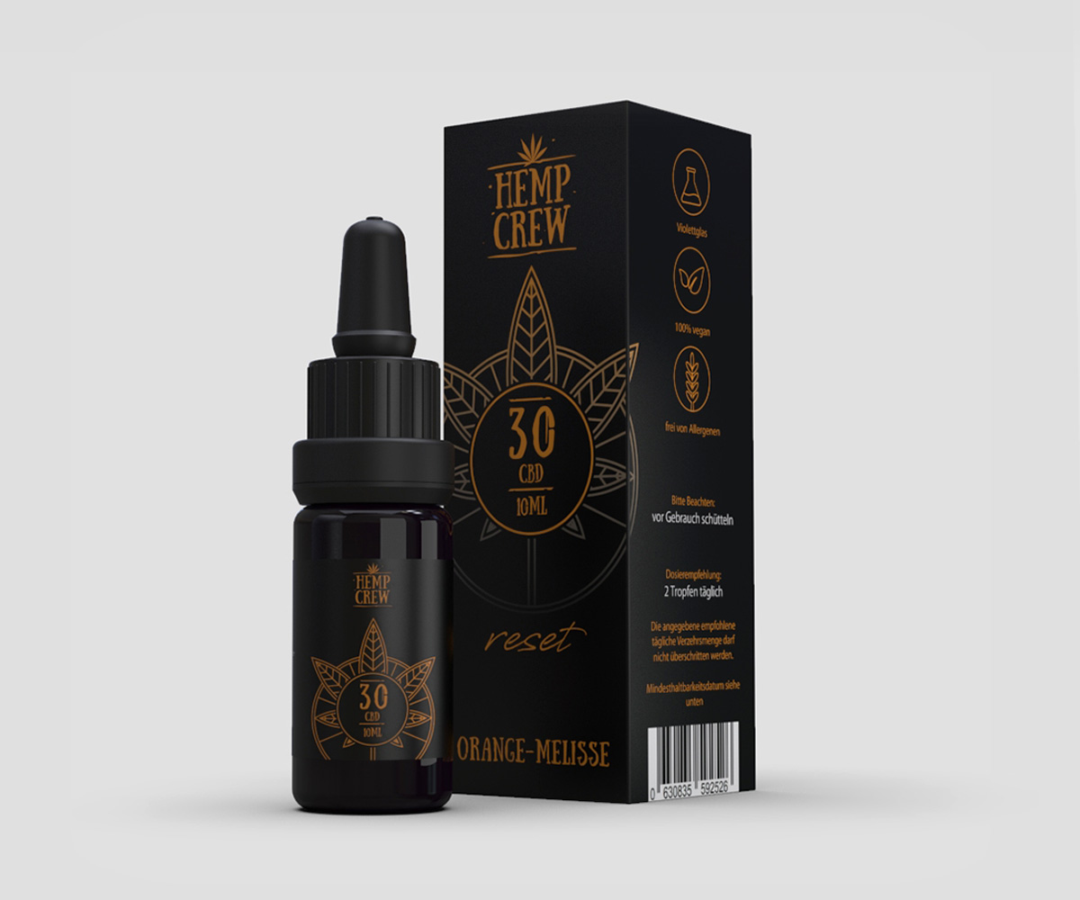 Öl 3000mg  Reset Orange/ Melisse - Hempcrew