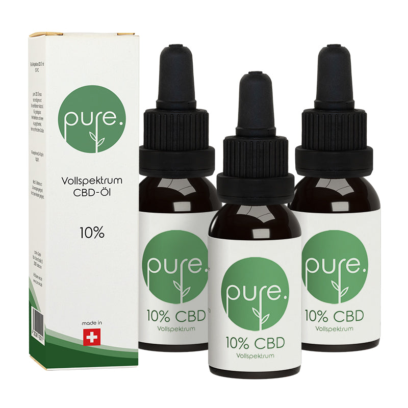 Leafpower pure Vollspektrum CBD-Öl 10% (3er-Set)