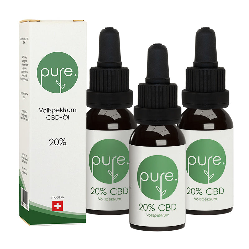 Leafpower pure Vollspektrum CBD-Öl 20% (3er-Set)