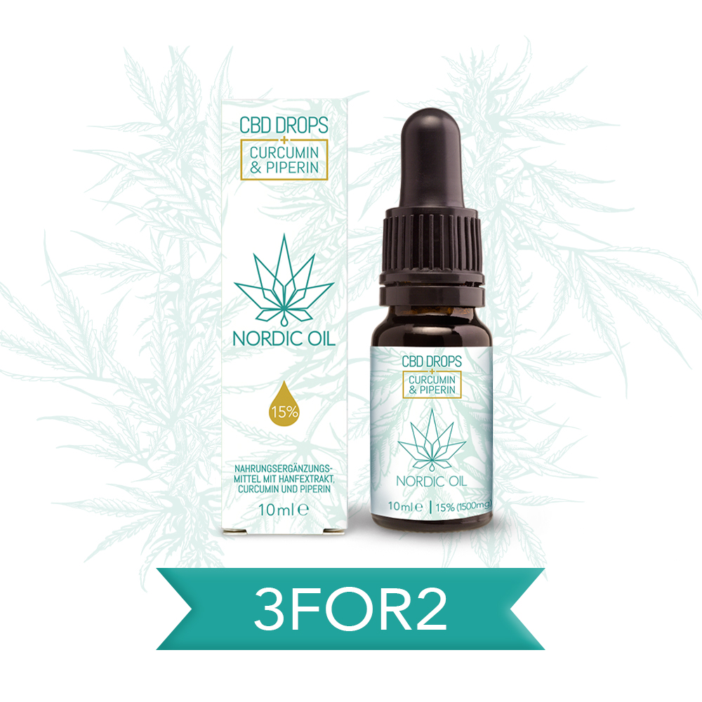 Öl 1500mg Kurkumin & Piperin Vorteilspack - Nordic Oil