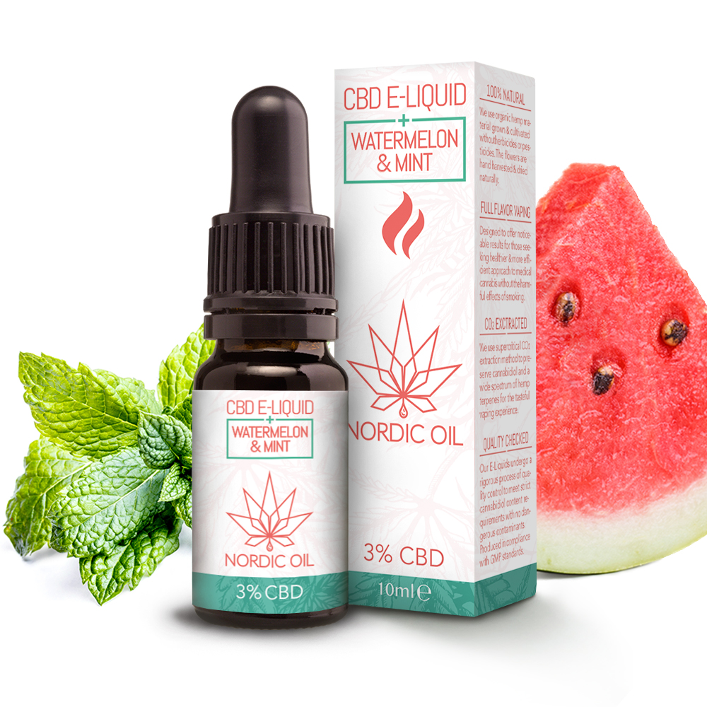 Liquid 300mg Wassermelone & Minze - Nordic Oil