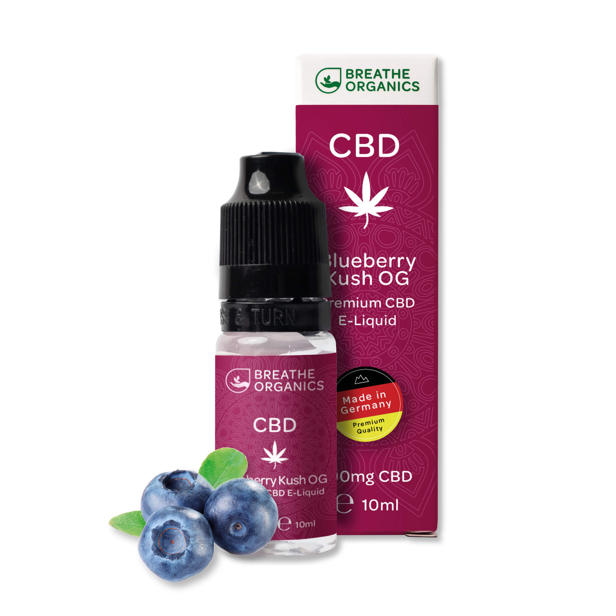 Liquid 300mg Blueberry Kush - Breathe Organics